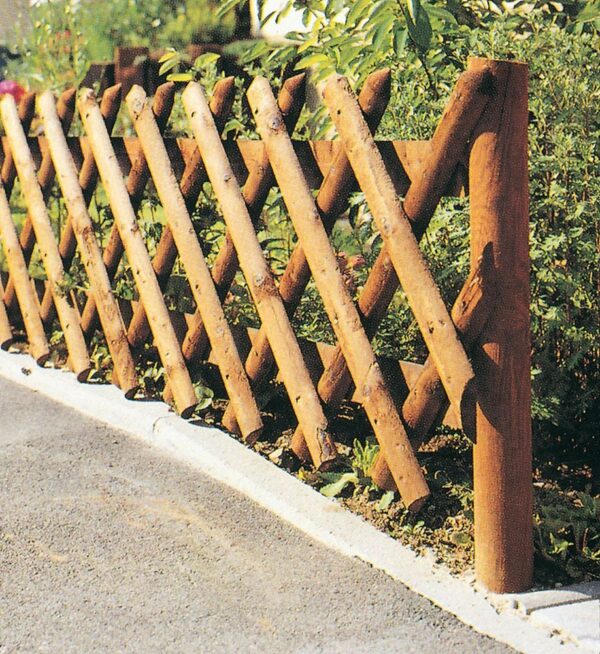 Hochwertiger Scherenzaun 120 cm – Robuster Holzzaun für deinen Garten