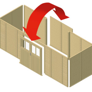 Geräteraum für Doppelcarport 5,40m