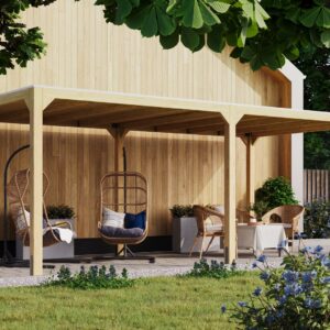 Pavillon Cubus 3,2x3,2x2,35m, naturbelassen
