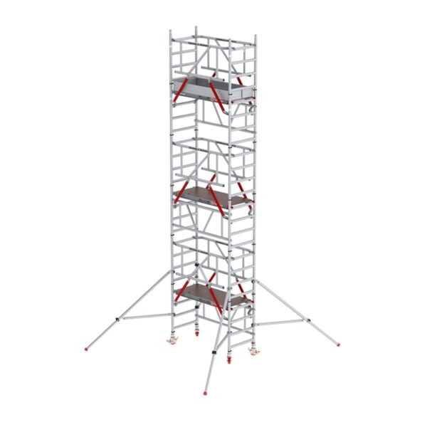 Altrex MiTower PLUS mit Fiber-Deck®-Plattform und Safe-Quick® Geländern Arbeitshöhe bis 6,2m