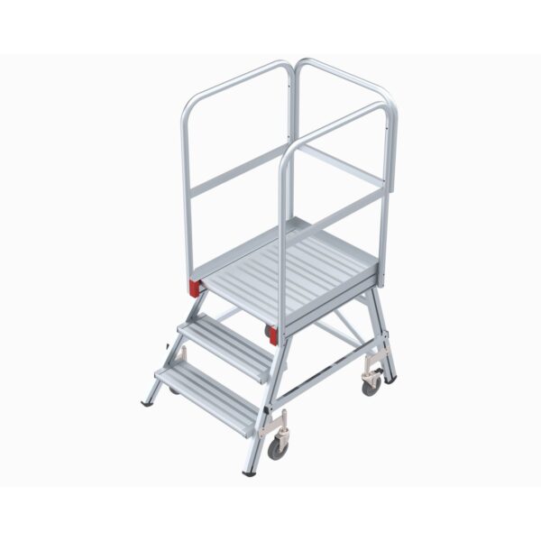 Euroline Mobile Podesttreppe / Podestleiter einseitig begehbar Nr. 515 3 Stufen