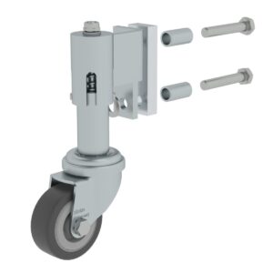 Günzburger Steigtechnik Federrolle für Stufenleiter Feder-Lenkrolle links Ø 50 mm