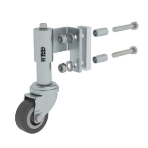 Günzburger Steigtechnik Federrolle für Stufenleiter Feder-Lenkrolle rechts Ø 50 mm