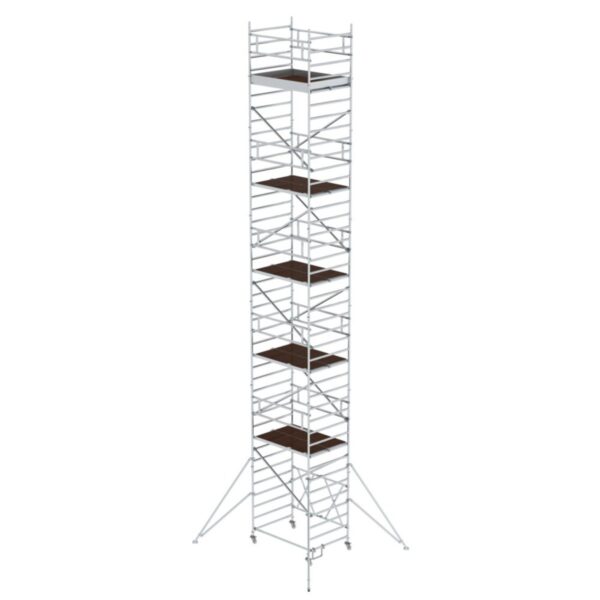 Günzburger Steigtechnik Klappgerüst 1,35 x 1,80 m mit Ausleger Plattformhöhe 11,04 m