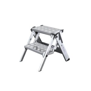 Günzburger Steigtechnik ML Kompakt-Tritt 2 Stufen Alu-Quintett-Design