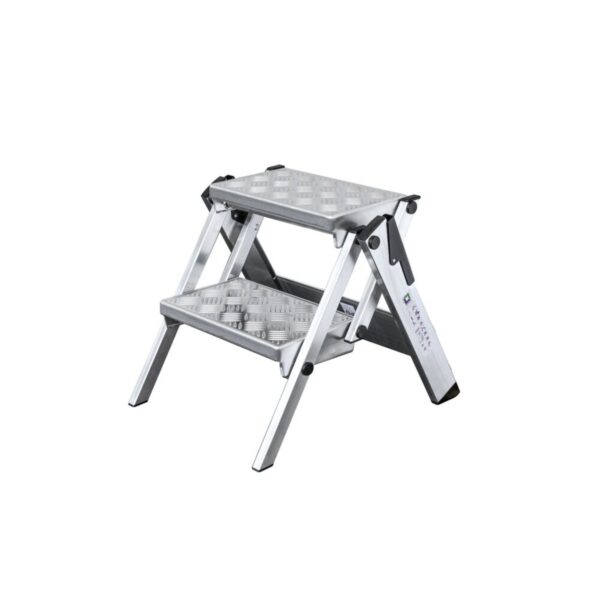 Günzburger Steigtechnik ML Kompakt-Tritt 2 Stufen Alu-Quintett-Design