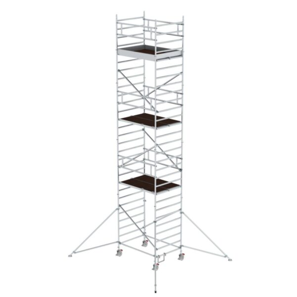 Günzburger Steigtechnik Rollgerüst 1,35 x 1,80 m mit Ausleger & Doppel-Plattform Plattformhöhe 7,55 m