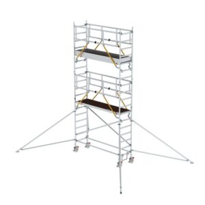 Günzburger Steigtechnik Rollgerüst SG 0,75 x 2,45 m mit Ausleger Plattformhöhe 4,47 m