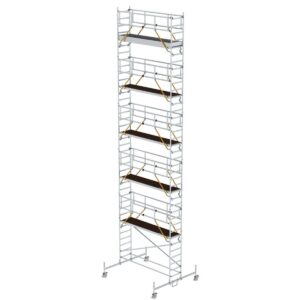 Günzburger Steigtechnik Rollgerüst SG 0,75 x 3,0 m mit Fahrbalken Plattformhöhe 10,54 m