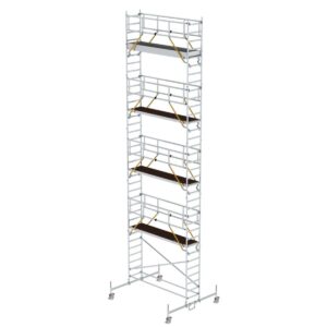 Günzburger Steigtechnik Rollgerüst SG 0,75 x 3,0 m mit Fahrbalken Plattformhöhe 9,70 m