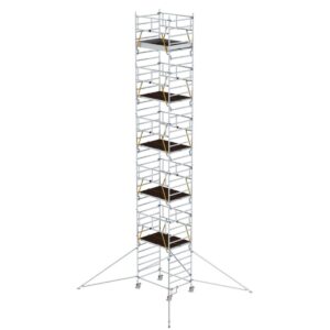 Günzburger Steigtechnik Rollgerüst SG 1,35 x 1,80 m mit Ausleger & Doppel-Plattform Plattformhöhe 10,35 m