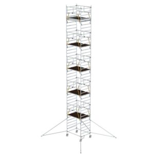 Günzburger Steigtechnik Rollgerüst SG 1,35 x 1,80 m mit Ausleger & Doppel-Plattform Plattformhöhe 11,47 m
