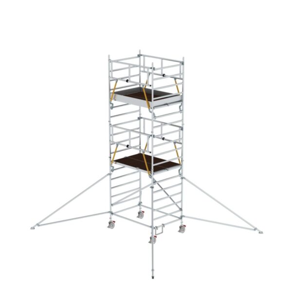 Günzburger Steigtechnik Rollgerüst SG 1,35 x 1,80 m mit Ausleger & Doppel-Plattform Plattformhöhe 4,47 m