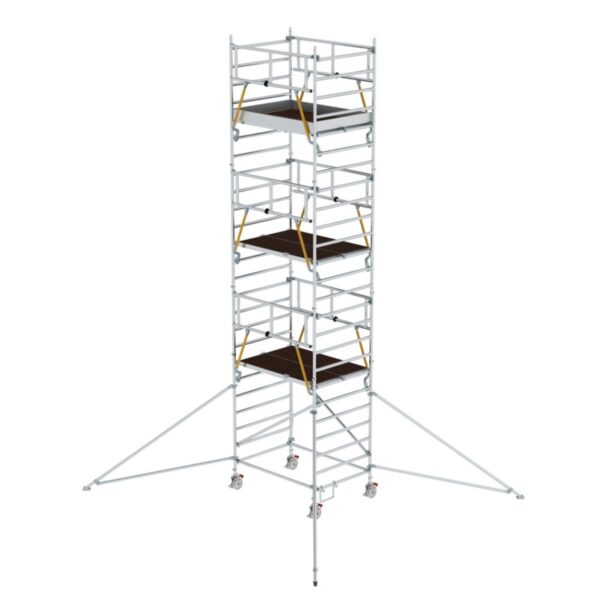 Günzburger Steigtechnik Rollgerüst SG 1,35 x 1,80 m mit Ausleger & Doppel-Plattform Plattformhöhe 6,43 m