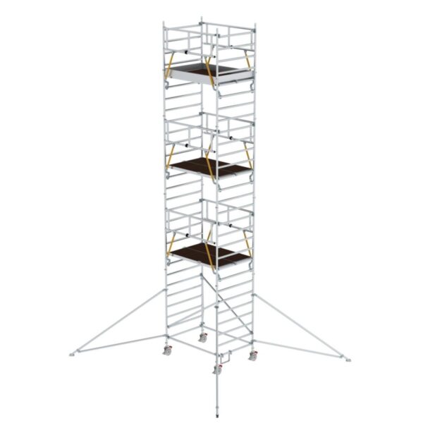 Günzburger Steigtechnik Rollgerüst SG 1,35 x 1,80 m mit Ausleger & Doppel-Plattform Plattformhöhe 7,55 m