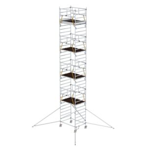 Günzburger Steigtechnik Rollgerüst SG 1,35 x 1,80 m mit Ausleger & Doppel-Plattform Plattformhöhe 9,51 m