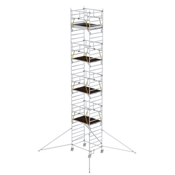 Günzburger Steigtechnik Rollgerüst SG 1,35 x 1,80 m mit Ausleger & Doppel-Plattform Plattformhöhe 9,51 m
