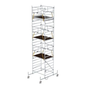 Günzburger Steigtechnik Rollgerüst SG 1,35 x 1,80 m mit Fahrbalken & Doppel-Plattform Plattformhöhe 6,62 m