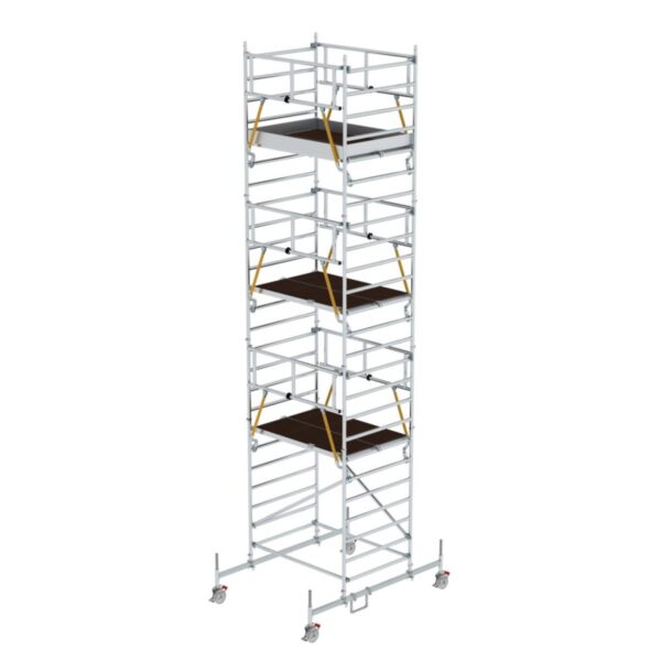 Günzburger Steigtechnik Rollgerüst SG 1,35 x 1,80 m mit Fahrbalken & Doppel-Plattform Plattformhöhe 6,62 m