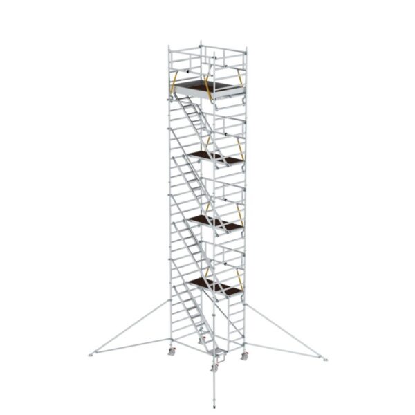 Günzburger Steigtechnik Rollgerüst SG 1,35 x 1,80 m mit Schrägaufstiegen & Ausleger Plattformhöhe 8,39 m