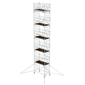 Günzburger Steigtechnik Rollgerüst SG 1,35 x 2,45 m mit Ausleger & Doppel-Plattform Plattformhöhe 11,47 m