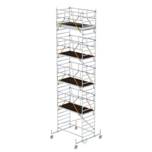 Günzburger Steigtechnik Rollgerüst SG 1,35 x 2,45 m mit Fahrbalken & Doppel-Plattform Plattformhöhe 8,58 m
