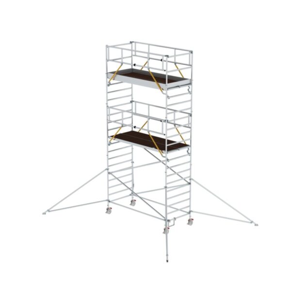 Günzburger Steigtechnik Rollgerüst SG 1,35 x 3,0 m mit Ausleger & Doppel-Plattform Plattformhöhe 5,59 m