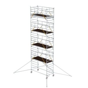 Günzburger Steigtechnik Rollgerüst SG 1,35 x 3,0 m mit Ausleger & Doppel-Plattform Plattformhöhe 8,39 m
