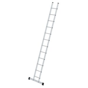 Günzburger Steigtechnik Sprossen-Anlegeleiter 350 mm breit mit Standard-Traverse 12 Sprossen