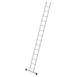 Günzburger Steigtechnik Sprossen-Anlegeleiter 350 mm breit mit Standard-Traverse 14 Sprossen