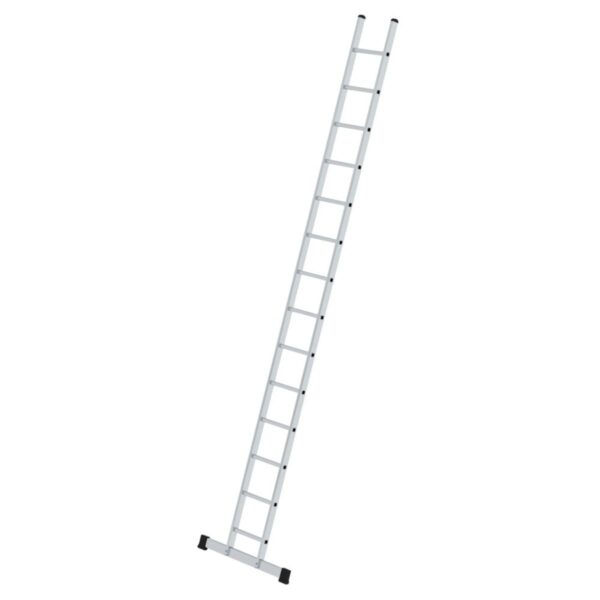 Günzburger Steigtechnik Sprossen-Anlegeleiter 350 mm breit mit Standard-Traverse 14 Sprossen