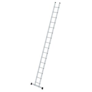 Günzburger Steigtechnik Sprossen-Anlegeleiter 350 mm breit mit Standard-Traverse 16 Sprossen