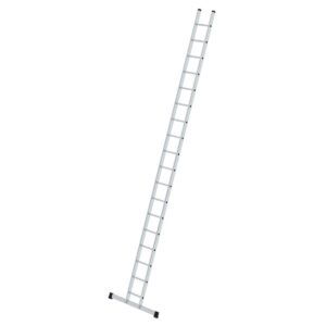 Günzburger Steigtechnik Sprossen-Anlegeleiter 350 mm breit mit Standard-Traverse 18 Sprossen