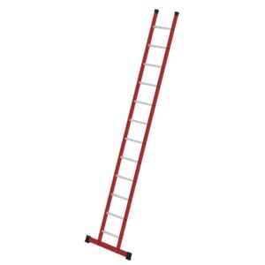 Günzburger Steigtechnik Sprossen-Anlegeleiter GFK/Alu mit Traverse 12 Sprossen