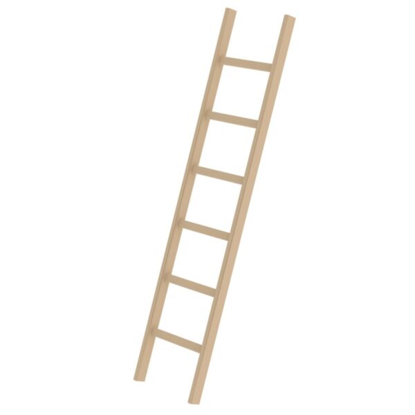 Günzburger Steigtechnik Sprossen-Anlegeleiter Holz ohne Traverse 6 Sprossen
