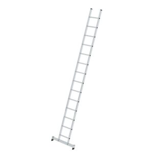 Günzburger Steigtechnik Sprossen-Anlegeleiter mit nivello®-Traverse 14-Sprossen