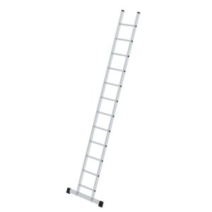 Günzburger Steigtechnik Sprossen-Anlegeleiter mit Standard-Traverse 12 Sprossen