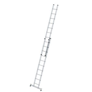 Günzburger Steigtechnik Sprossen-Schiebeleiter 2-teilig mit nivello®-Traverse 2x10 Sprossen
