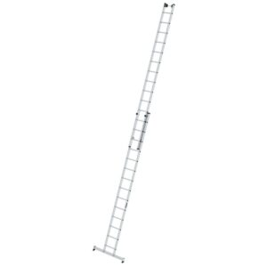 Günzburger Steigtechnik Sprossen-Schiebeleiter 2-teilig mit nivello®-Traverse 2x14 Sprossen