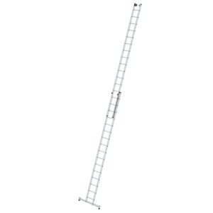 Günzburger Steigtechnik Sprossen-Schiebeleiter 2-teilig mit nivello®-Traverse 2x16 Sprossen