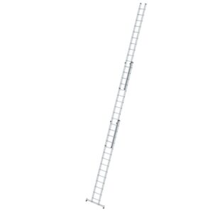 Günzburger Steigtechnik Sprossen-Schiebeleiter 3-teilig mit nivello®-Traverse 3x14 Sprossen