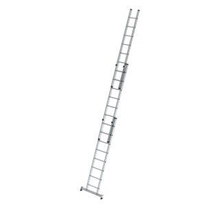 Günzburger Steigtechnik Sprossen-Schiebeleiter 3-teilig mit nivello®-Traverse 3x8 Sprossen