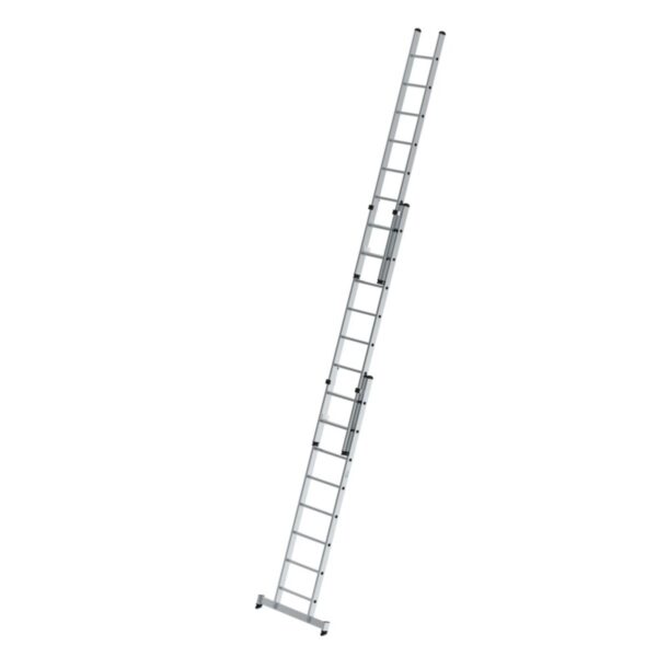Günzburger Steigtechnik Sprossen-Schiebeleiter 3-teilig mit nivello®-Traverse 3x8 Sprossen