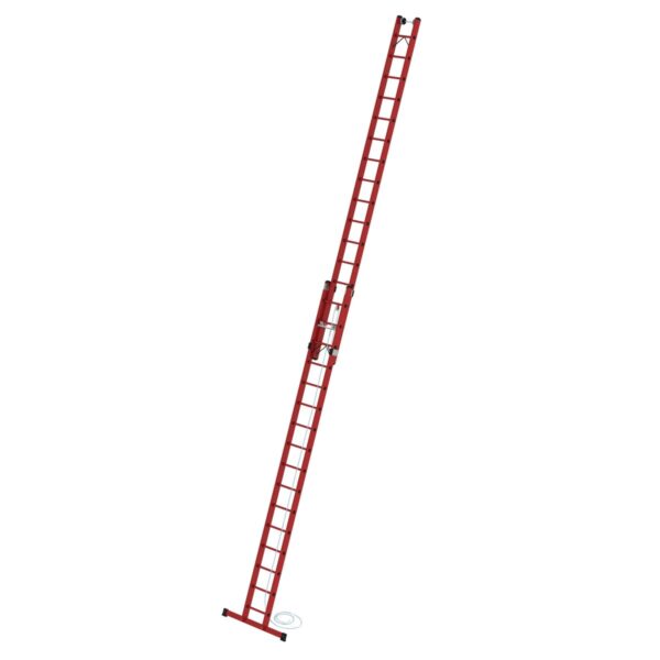 Günzburger Steigtechnik Sprossen-Seilzugleiter 2-teilig GFK mit Standard-Traverse 2x16 Sprossen