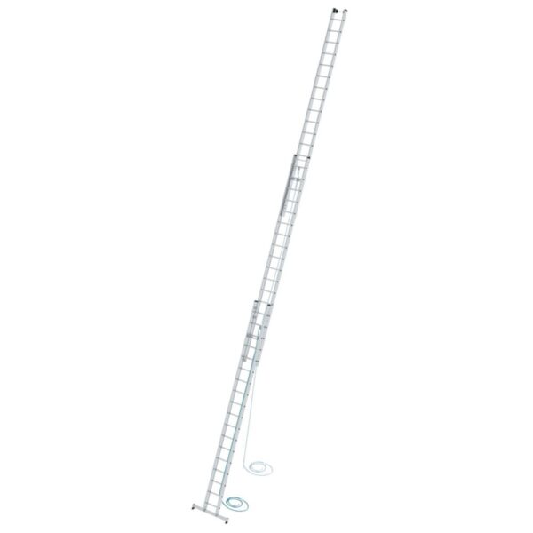 Günzburger Steigtechnik Sprossen-Seilzugleiter 3-teilig mit nivello®-Traverse 3x18 Sprossen