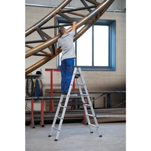 Günzburger Steigtechnik Sprossen-Stehleiter 2x12 Sprossen