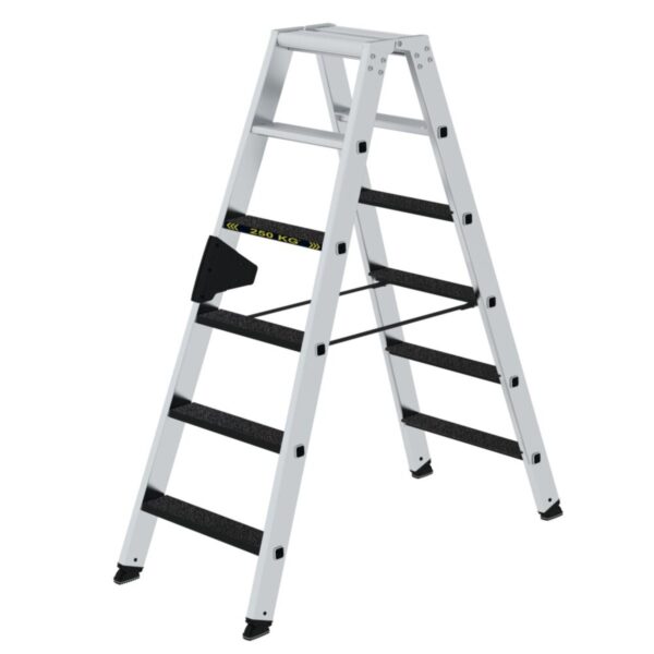 Günzburger Steigtechnik Stufen-Stehleiter 250 kg beidseitig begehbar mit clip-step R13 2x6 Stufen