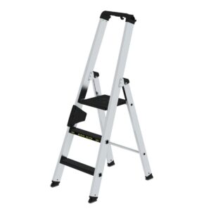 Günzburger Steigtechnik Stufen-Stehleiter 250 kg einseitig begehbar mit clip-step R13 3 Stufen