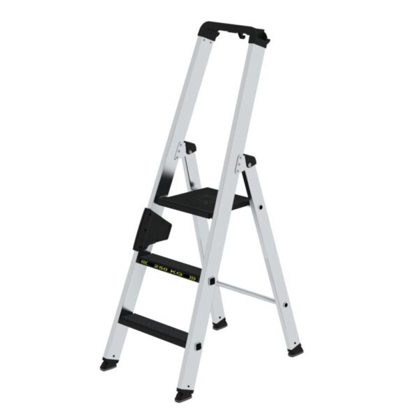 Günzburger Steigtechnik Stufen-Stehleiter 250 kg einseitig begehbar mit clip-step R13 3 Stufen