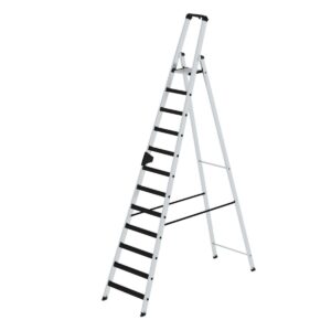 Günzburger Steigtechnik Stufen-Stehleiter einseitig begehbar mit clip-step 12 Stufen